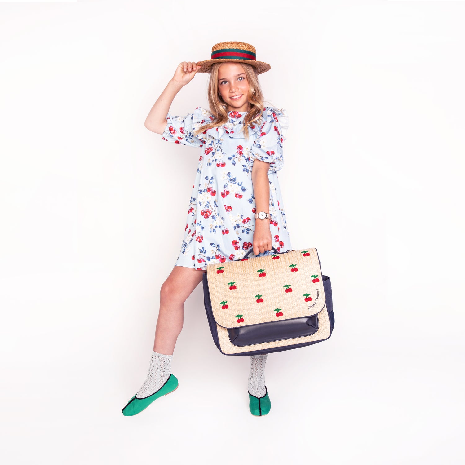 Портфель It bag MIDI - Raffia Cherry