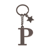 Брелок черный с буквой P - Keychain Letter Black P