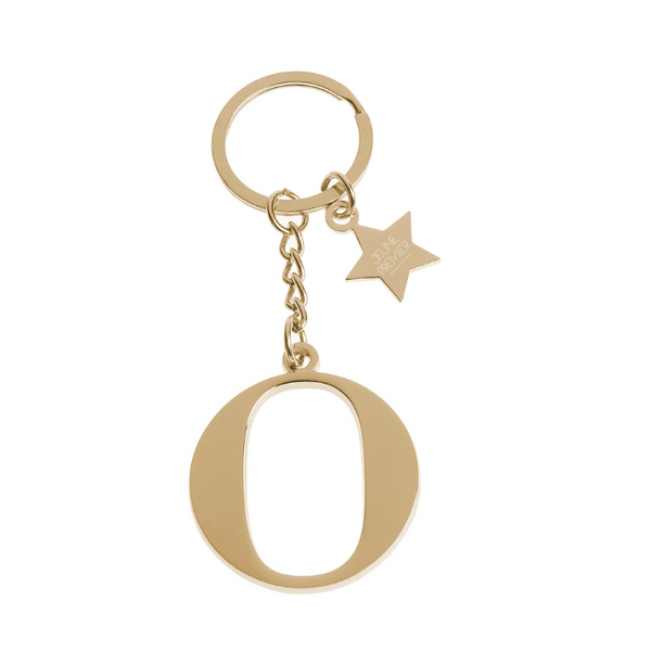 Брелок золотистый с буквой O - Keychain Letter Gold O