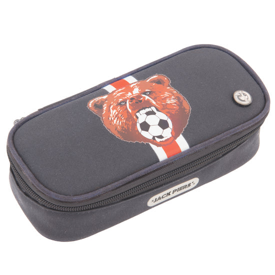 Пенал без наполнения с резиночками JACK PIERS Pencil Case - Soccer Bear