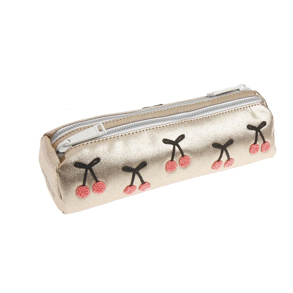 Пенал без наполнения мягкий Pencil Case Double - Cherry Pompon