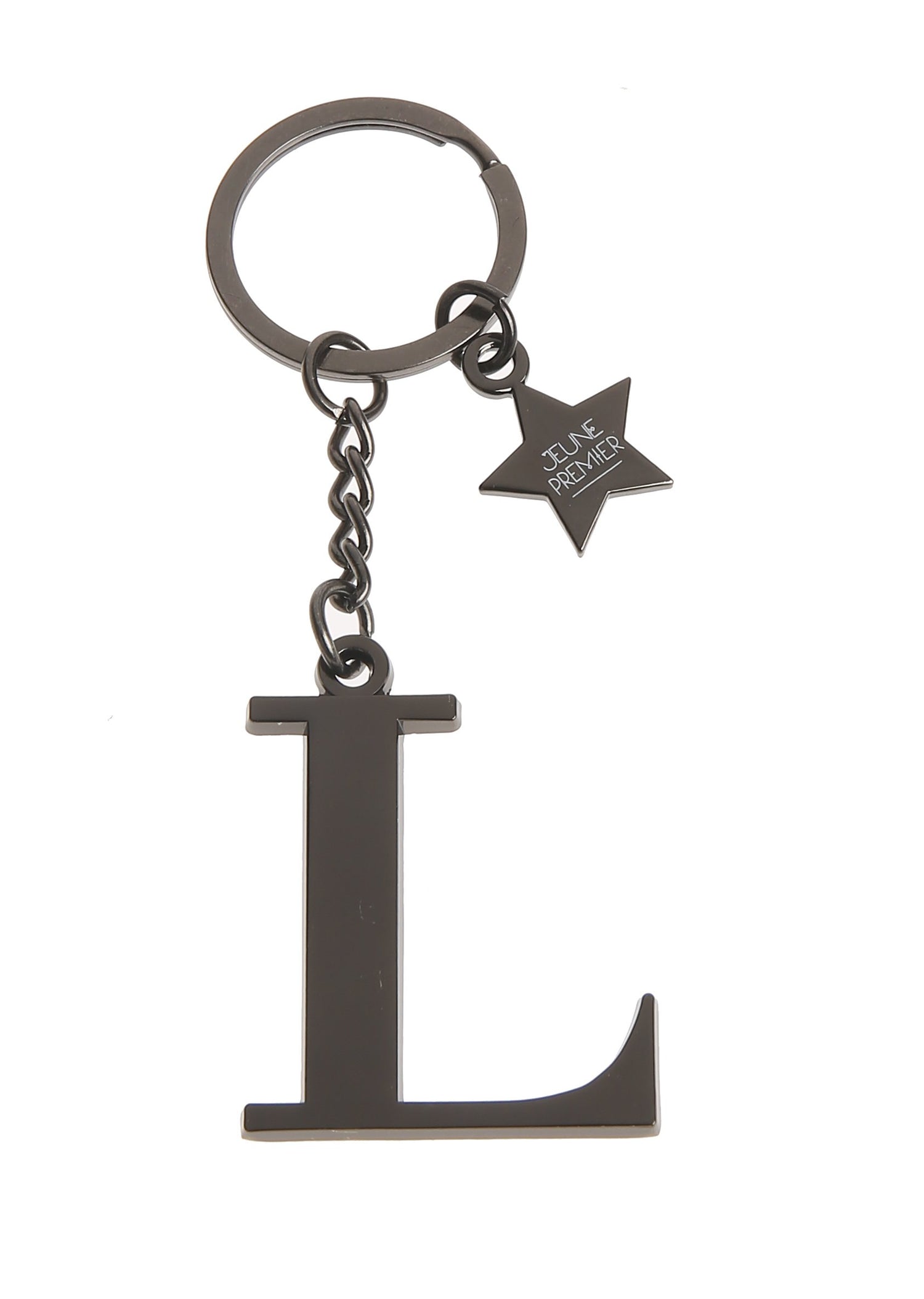 Брелок черный с буквой L - Keychain Letter Black L