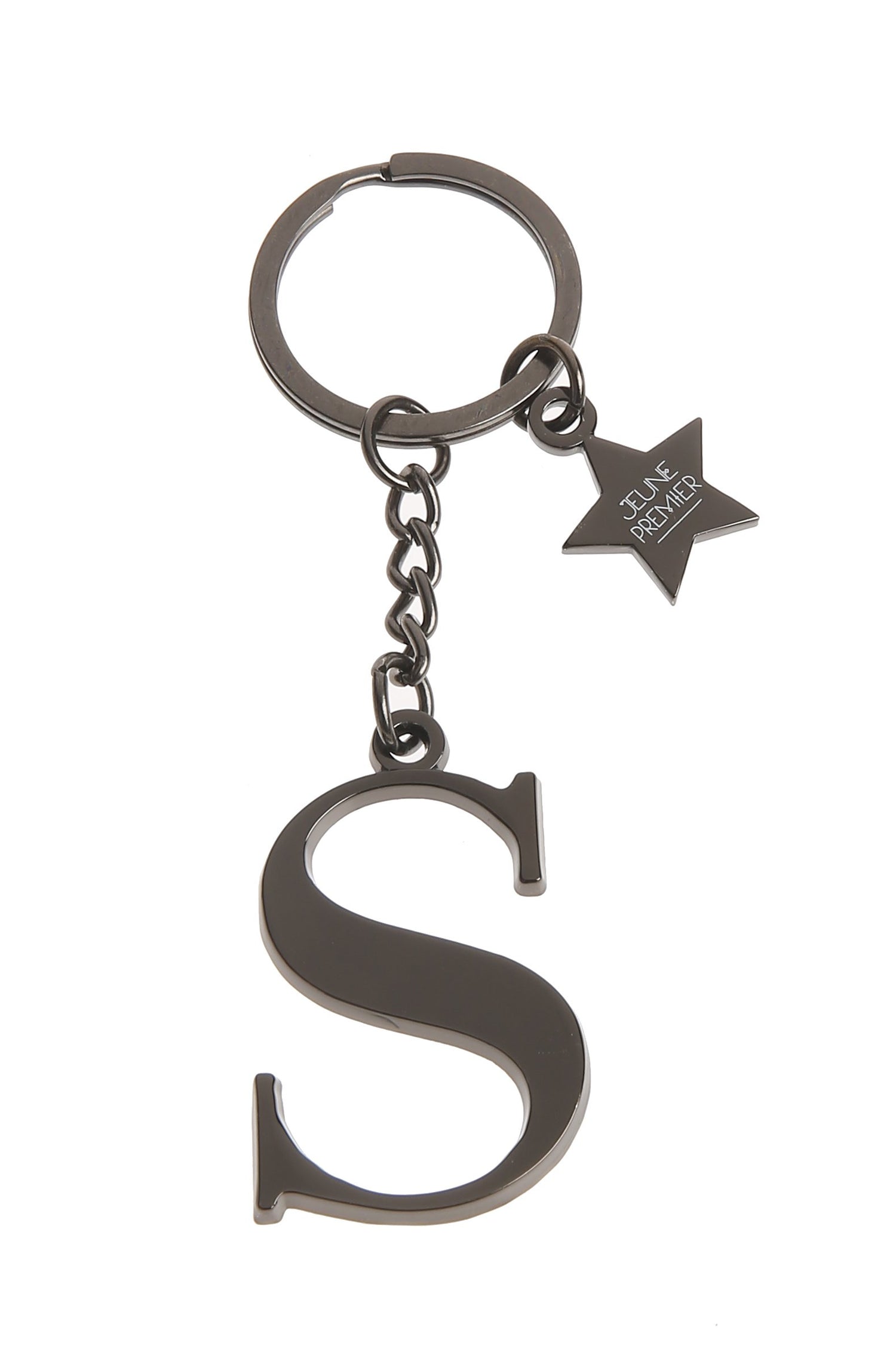 Брелок черный с буквой S - Keychain Letter Black S