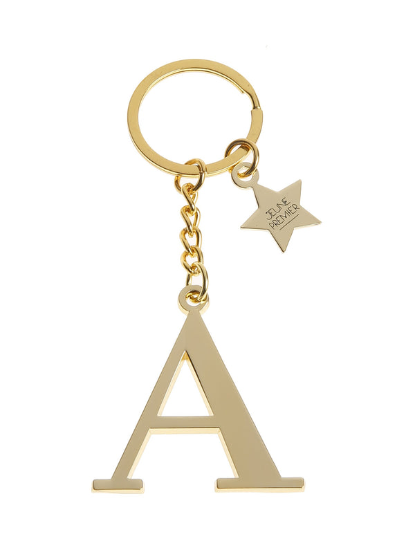 Брелок золотистый с буквой A - Keychain Letter Gold A